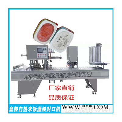 盒装自热米饭灌米灌水抽真空自热米饭灌装封口机