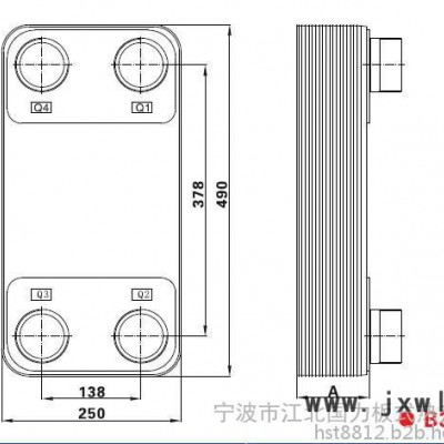钎焊板式热交换器 B3-136 不锈钢 板式冷凝器 钎焊热交换器 余热回收器 换热管式换热器 低压冷凝器