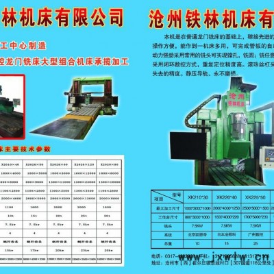 沧州铁林hxk4016 加工中心 4米龙门铣床  价格低的性价比高的 河北省沧州市 台湾健椿主轴