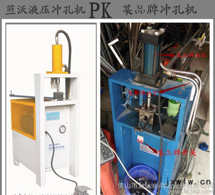 蓝沃r63-1不锈钢管材冲孔机 护栏 打孔机 防盗网设备 管