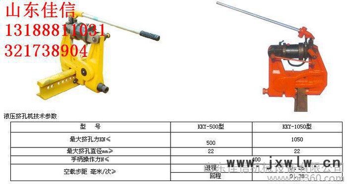 KKY-1050液压钢轨挤孔机，液压挤孔机，液压钢轨打孔机