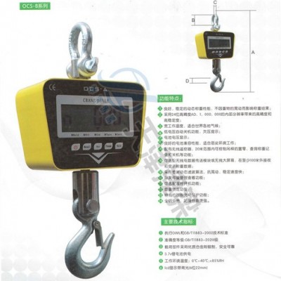 OCS-A小吊秤/1t吊秤500kg/吊秤300kg小量程吊磅/小型吊秤 天津津梁衡器