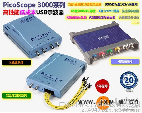 PicoScopePicoScope3000 工业示波器