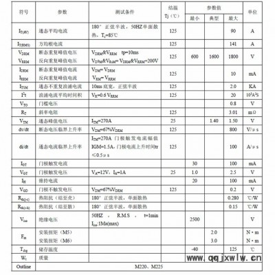 供应杭州国晶MFC90A可控硅整流管混合模块适用于电机软起动、交直流电机控制、各种整流电源、工业加热控制