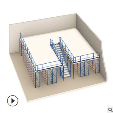 力进厂家直销组合式东莞阁楼货架 中型平台式二层仓储阁楼货架