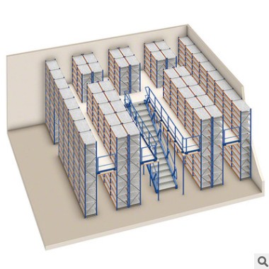 定制深圳阁楼式仓储货架平台 轻中型多层组合钢结构仓库货架阁楼