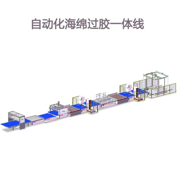 厂家生产海绵床垫喷胶线粘合设备生产线 定制床垫滚胶机