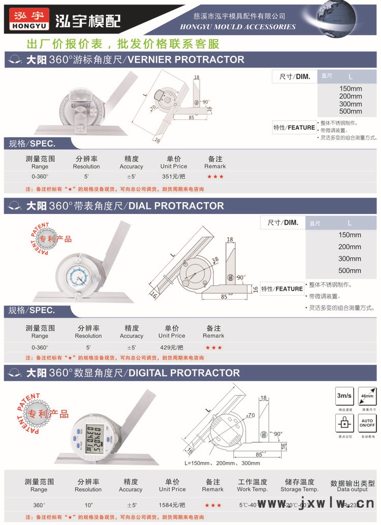 360角度尺