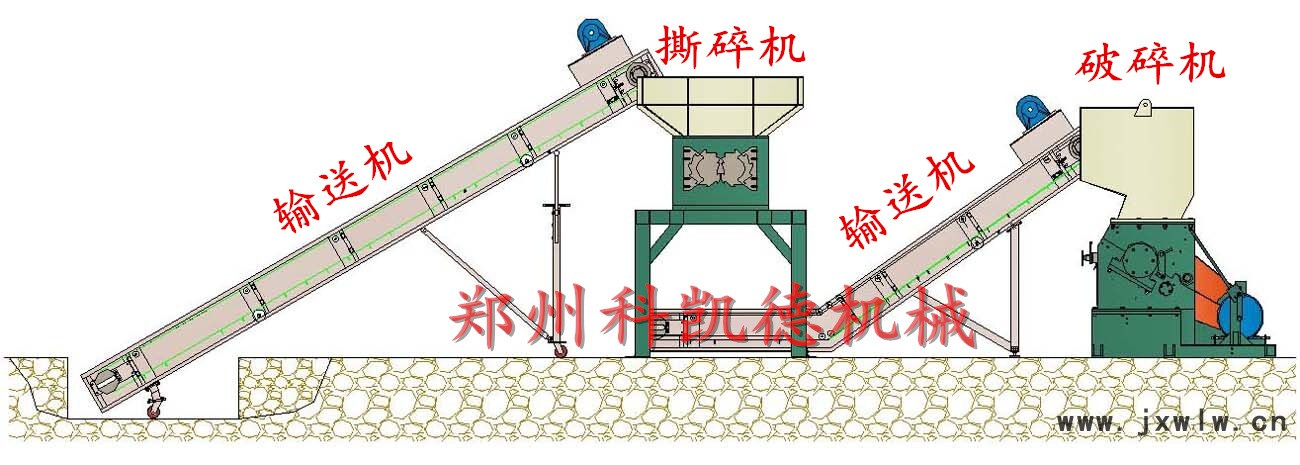 撕碎机工作线组装图_副本