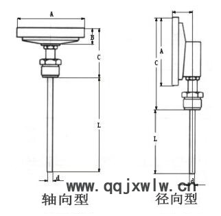 双金属温度计轴向、径向型